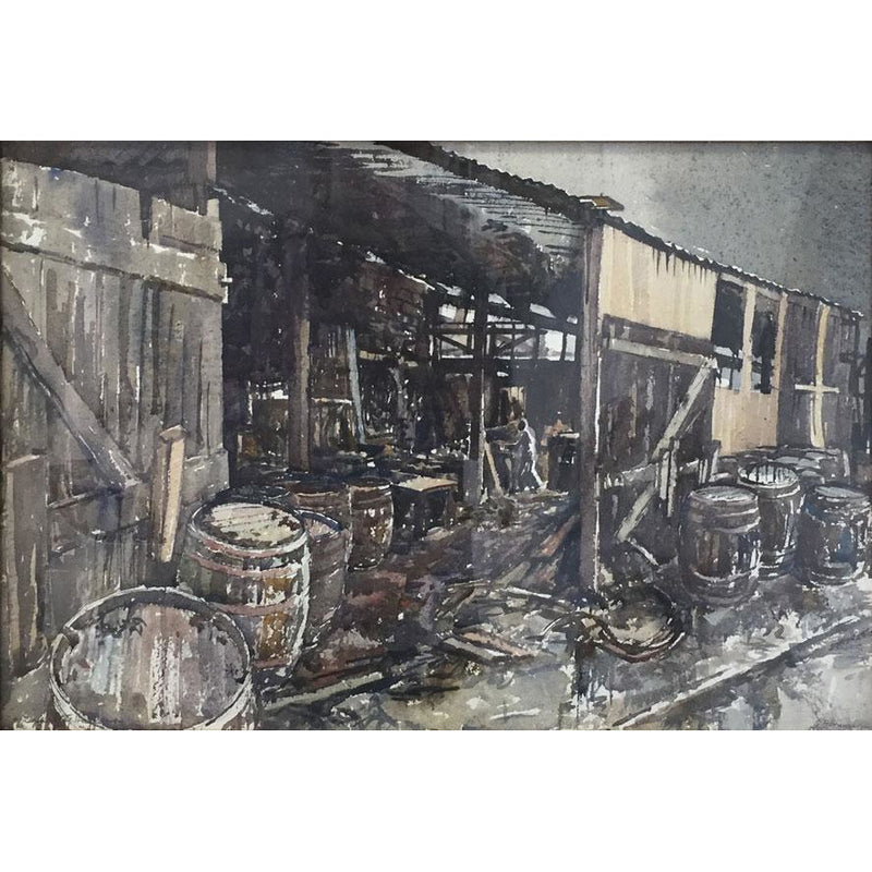 Reginald Haggar Original Art The Cooperage in Lytton Street, Stoke 1969 by Reginald Haggar