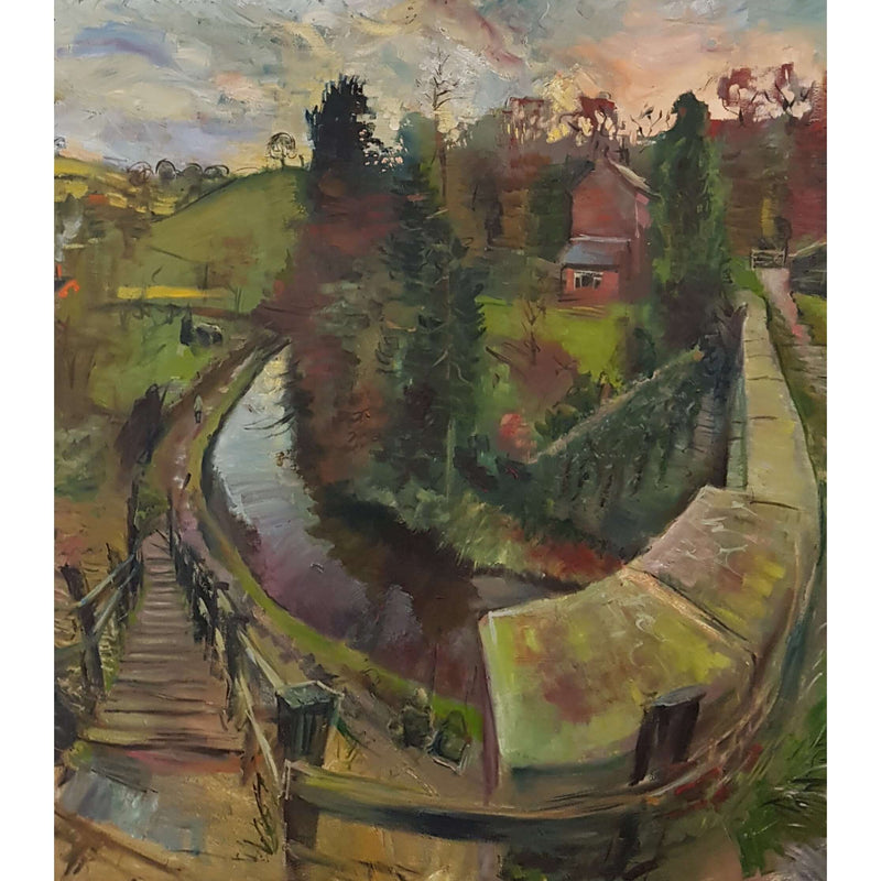 Rob Pointon Original Art Aquaduct over the Caulden c2011 by Rob Pointon