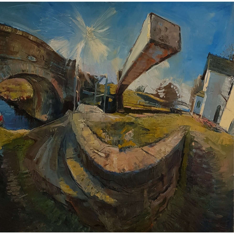 Rob Pointon Original Art Top Lock at Hazelhurst c2011 by Rob Pointon