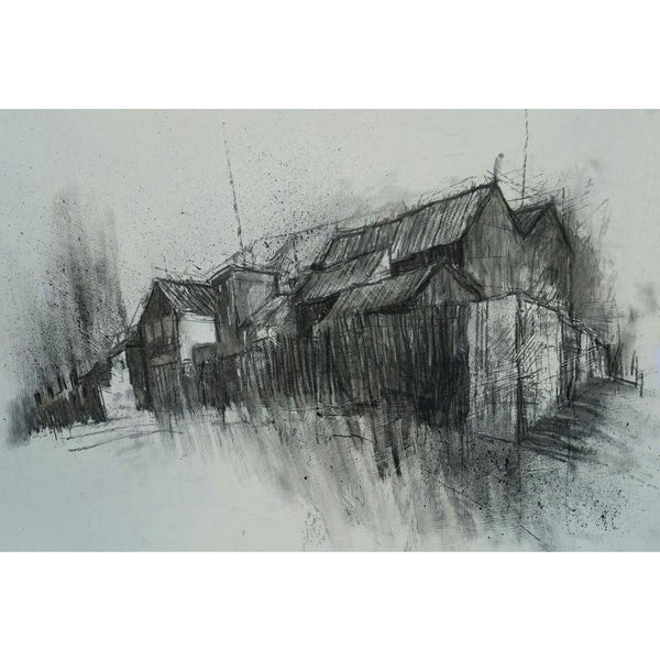 SL14. Sketch of Crossroads, Cobridge by Stephen Liddle Original Art from Barewall Art Gallery