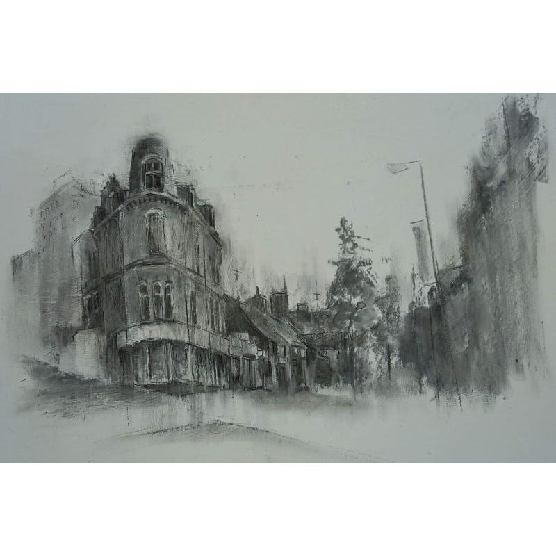 Stephen Liddle Original Art SL9. Sketch of Piccadilly, Hanley by Stephen Liddle